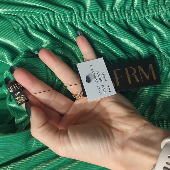 AFRM Colleen in Fern Green halter dress - Picture 9 of 11